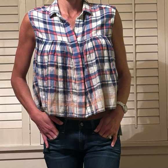 SEA New York plaid top - Picture 4 of 12
